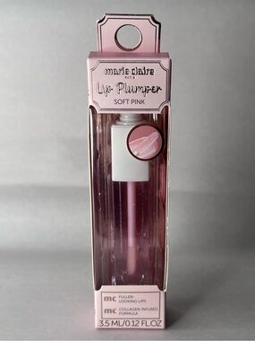 Marie Claire Paris Lip Plumper Soft Pink Gloss Collagen Infused NIB